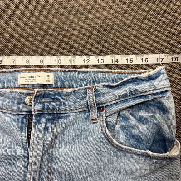 Abercrombie & Fitch The 90s Straight Ultra High Rise Curve Love Jeans Size 32/14 - Picture 6 of 9